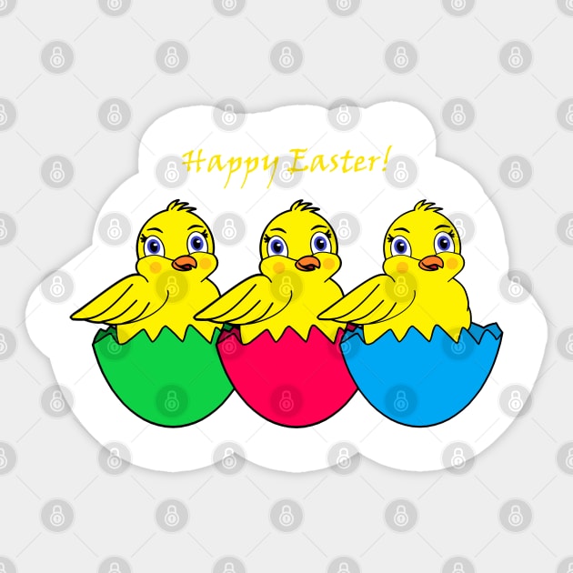 Happy Easter Chicks! Sticker by JeanKellyPhoto